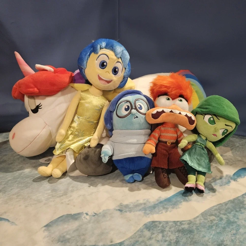 Disney Pixar Inside Out Plush Bundle Anxiety Talking Joy Sadness‎ Anger Disgust